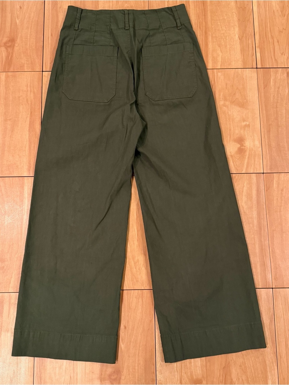 Anthropologie Maeve Colette Olive Wide Leg Pants Size 28 - Picture 3 of 5